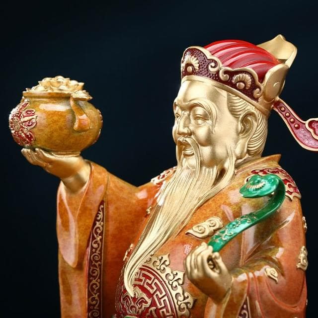 🔥低價下殺🔥招财进宝财神爷摆件 铜工艺品 客厅办公室高档装饰品 新店铺开业礼物