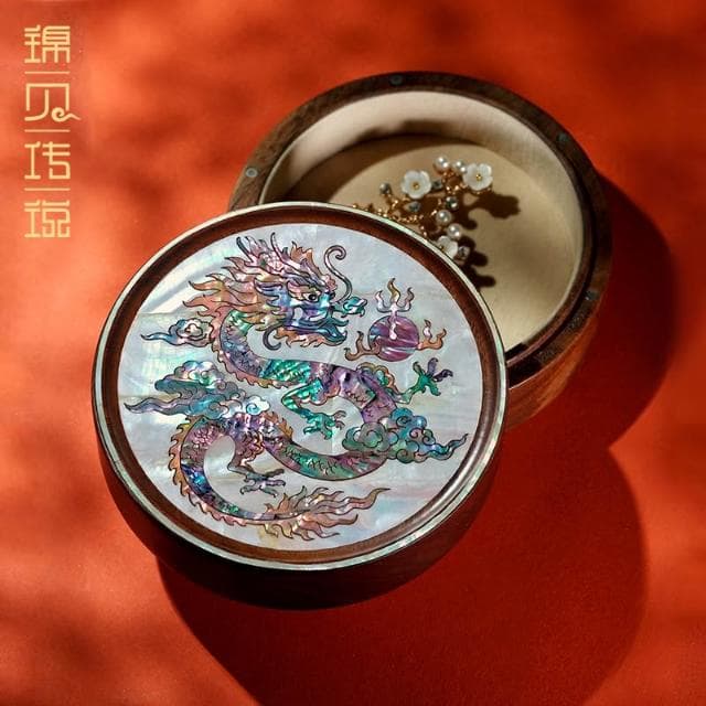 錦貝傳說結婚禮物送閨蜜朋友家人螺鈿首飾盒胡桃木質戒指項鏈生日