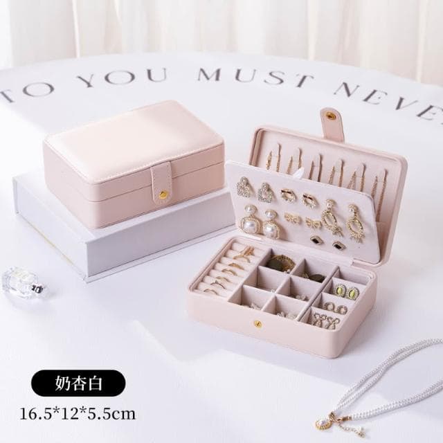 高檔首飾收納盒新款精緻多層耳環耳飾項鏈戒指盒大容量防氧化