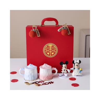結婚禮物送新人情侶咖啡杯子蛇年擺件套裝新婚夫婦訂婚禮品送閨蜜