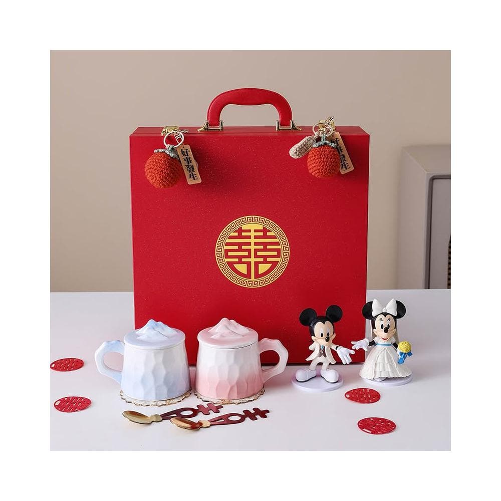結婚禮物送新人情侶咖啡杯子蛇年擺件套裝新婚夫婦訂婚禮品送閨蜜