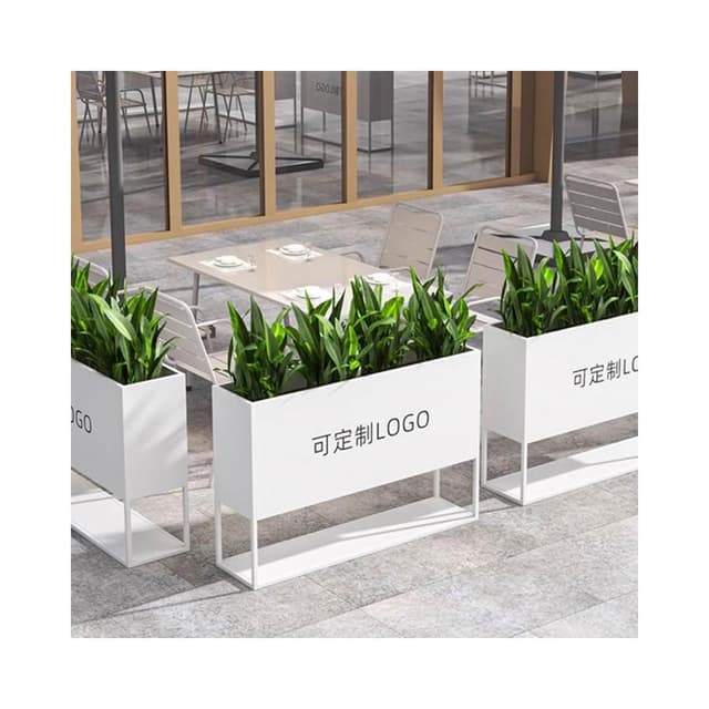 花架 盆栽架 植物架 戶外鍍鋅闆花箱咖啡店餐廳外擺花架落地庭院圍欄陽臺商業街花槽架