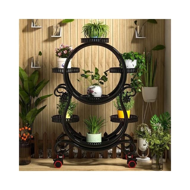 花架 盆栽架 植物架 花架子室內鐵藝多層置物架傢用陽臺多肉綠蘿花盆架簡約客廳落地式