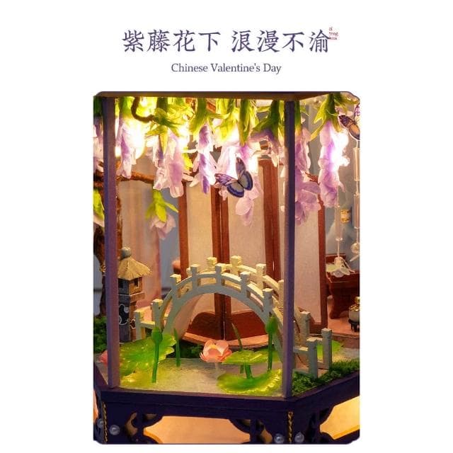 大旺小舖:DIY小屋鵲橋仙 袖珍屋娃娃屋材料包 生日結婚母親節情人節聖誕交換禮物 實體店面