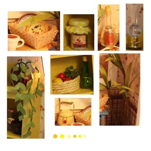 大旺小舖:DIY小屋溫暖晨曦 立體相框袖珍屋娃娃屋材料包 生日結婚母親節情人節聖誕交換禮物 實體店面
