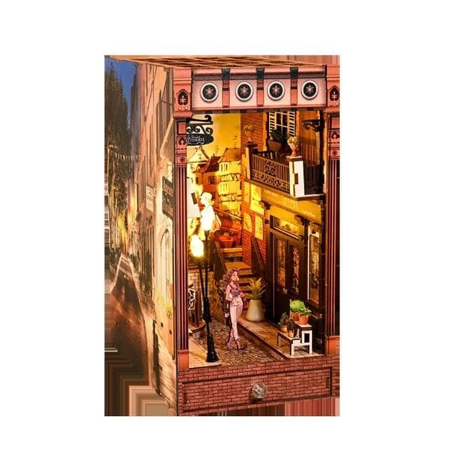 大旺小舖:書立DIY小屋歐陸繁花 袖珍屋娃娃屋材料包 生日結婚母親節情人節聖誕交換禮物 實體店面