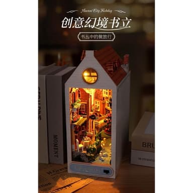 大旺小舖:台北現貨書立DIY小屋古城假日 袖珍屋娃娃屋材料包 生日結婚母親節情人節聖誕交換禮物 實體店面