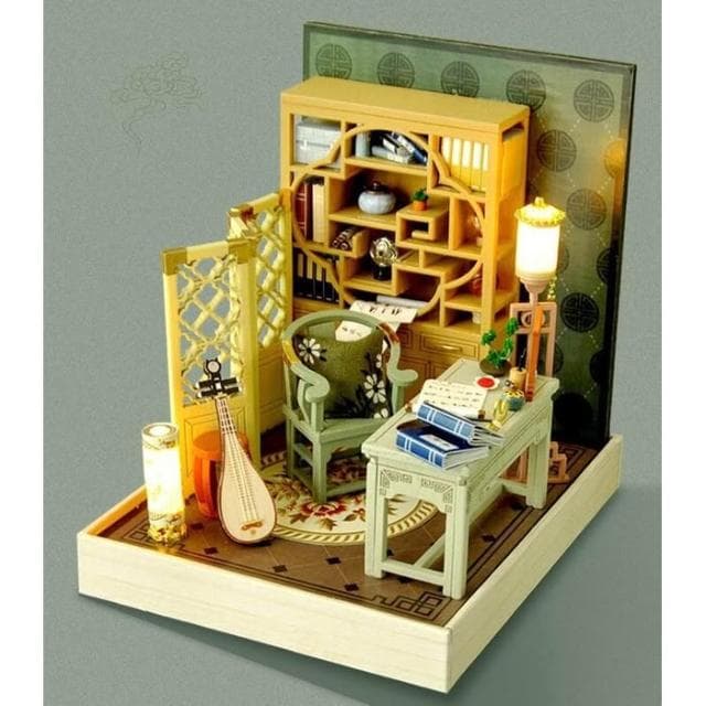 大旺小舖:新款diy袖珍娃娃屋材料包小屋黃櫨 墨色集系列 台北車站實體店面 生日結婚母親節情人節聖誕交換禮物