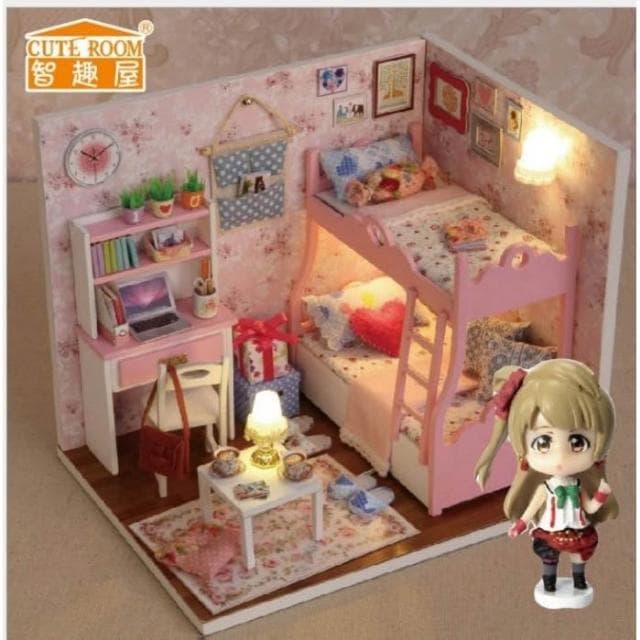 大旺小舖:DIY小屋袖珍屋娃娃屋小屋材料包花樣年華 生日結婚母親節情人節聖誕交換禮物 實體店面