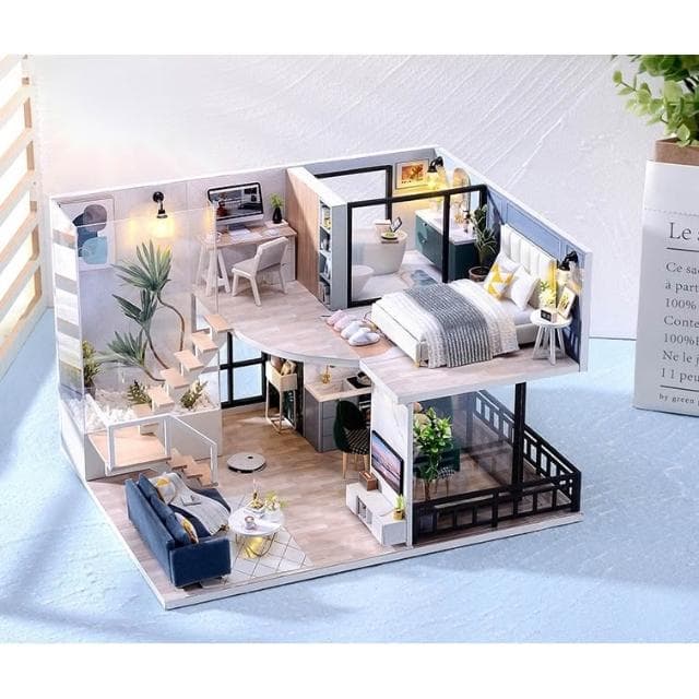 大旺小舖:台北現貨DIY小屋 愜意時光 袖珍屋娃娃屋材料包 現貨在台北當天寄 賣場上百款小屋可選 生日聖誕節交換禮物
