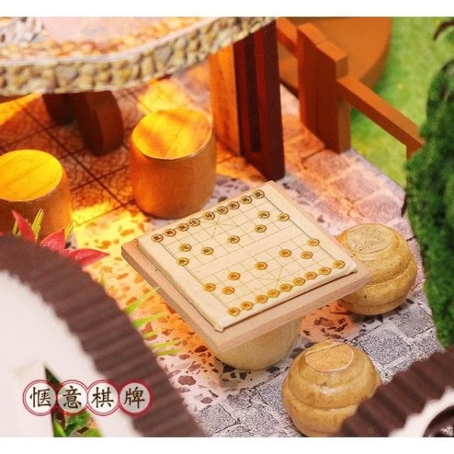 大旺小舖:DIY小屋詩和遠方 中國風 袖珍屋娃娃屋材料包 生日結婚母親節情人節聖誕交換禮物 實體店面