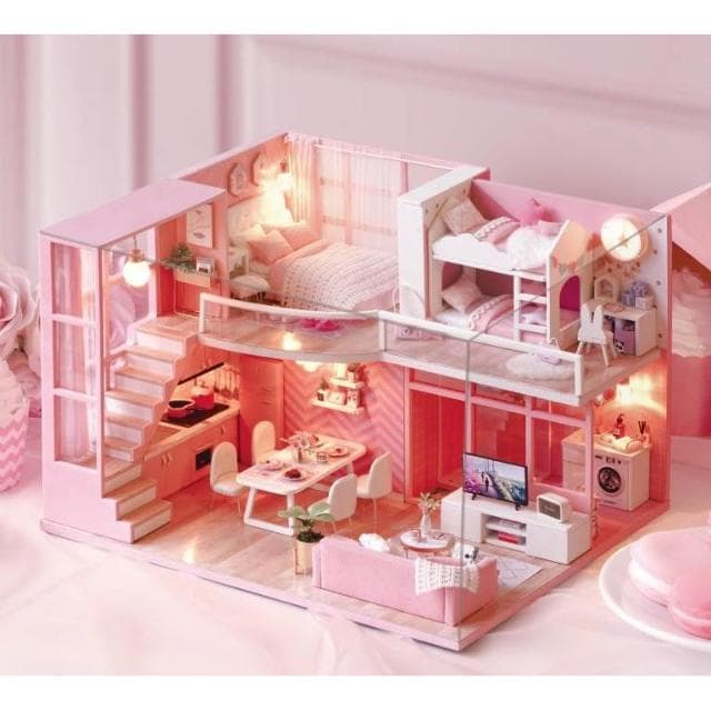 大旺小舖:DIY小屋 夢想天使 袖珍屋娃娃屋材料包 現貨在台北當天寄 賣場上百款小屋 生日結婚母親節情人節聖誕交換禮物