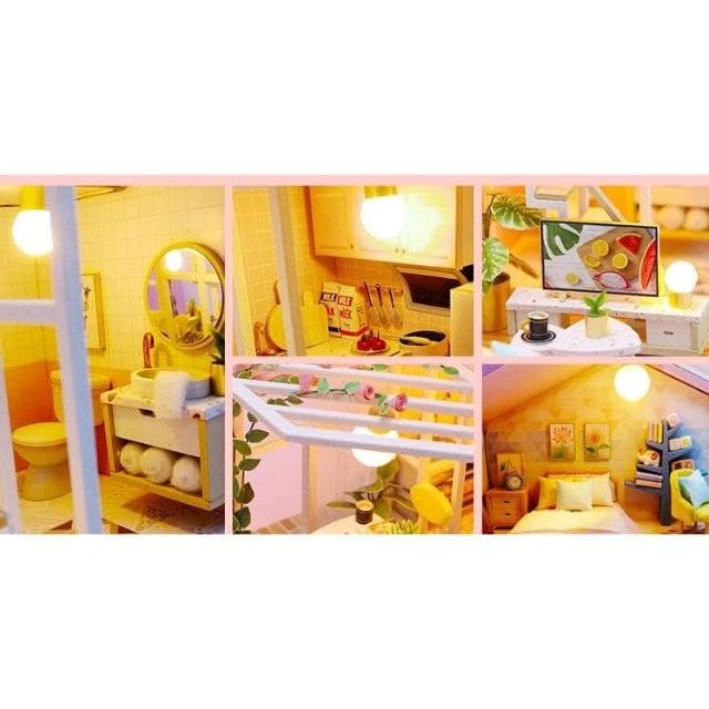 大旺小舖:diy袖珍娃娃屋材料包小屋蜜語時光 生日結婚母親節情人節聖誕交換禮物 實體店面