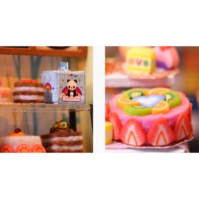 大旺小舖:DIY小屋 蜜語烘培 蛋糕店袖珍屋娃娃屋材料包 生日結婚母親節情人節聖誕交換禮物 實體店面
