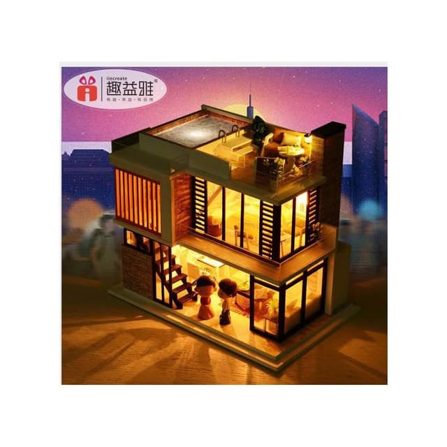 大旺小舖:DIY小屋袖珍屋娃娃屋材料包佛羅倫薩 生日結婚母親節情人節聖誕交換禮物 實體店面