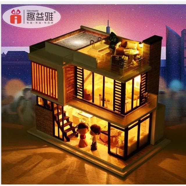 大旺小舖:DIY小屋袖珍屋娃娃屋材料包佛羅倫薩 生日結婚母親節情人節聖誕交換禮物 實體店面