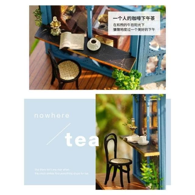 大旺小舖:台北現貨DIY小屋薔薇庭園茶屋附防塵罩袖珍屋娃娃屋材料包 賣場上百款小屋 生日結婚母親節情人節禮物