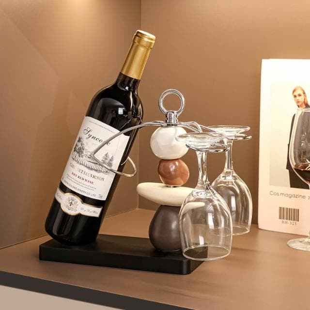 免運 時來運轉紅酒架/酒櫃擺件/家居客廳餐邊櫃杯架/電視櫃紅酒托/喬遷禮品