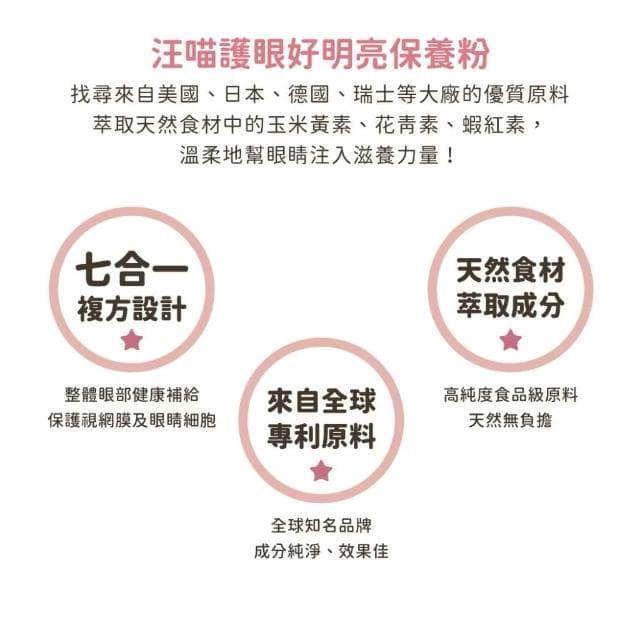 【汪喵星球】護眼好明亮保健品 50顆(眼睛保健 貓咪保健品 貓咪保養品)