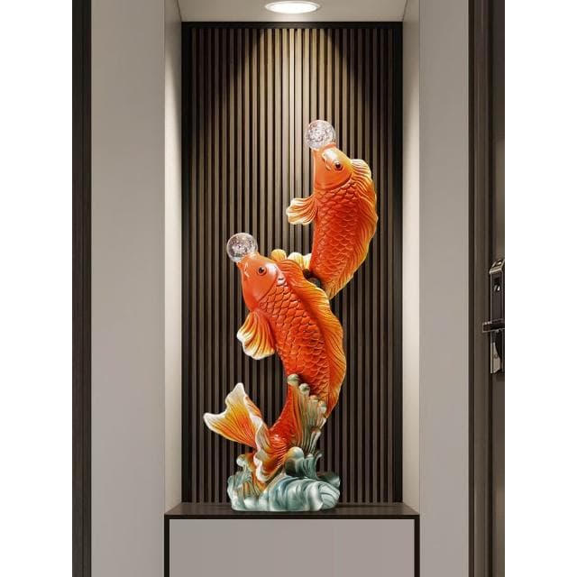 年年有餘辦公室錦鯉魚桌面開業招財擺件客廳酒櫃裝飾喬遷新居禮物