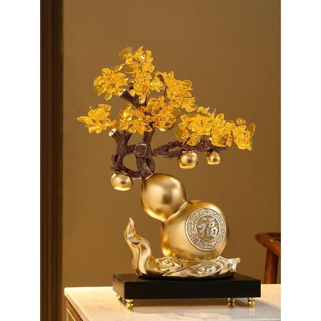 葫蘆擺件鎮宅招財客廳發財樹玄關裝飾辦公室開業禮物喬遷新居禮品