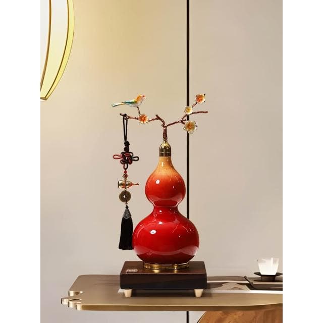 新中式葫蘆擺件客廳招財福祿高端金屬琺瑯彩家居好物新家喬遷禮品