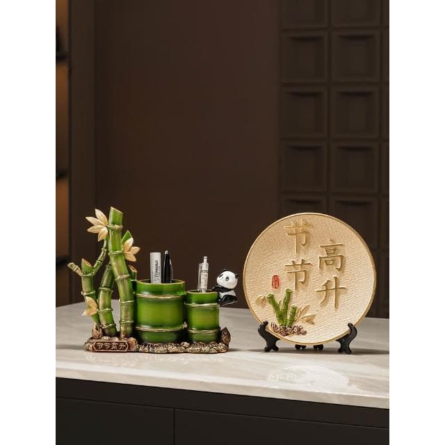 節節高升富貴竹子擺件新中式入戶玄關客廳旺宅辦公室裝飾喬遷禮物