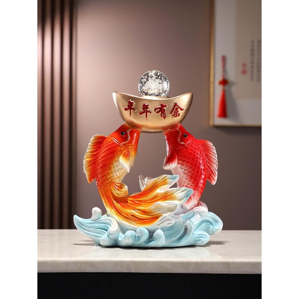 年年有餘招財擺件玄關辦公室桌客廳酒櫃電視櫃裝飾品搬家喬遷禮物