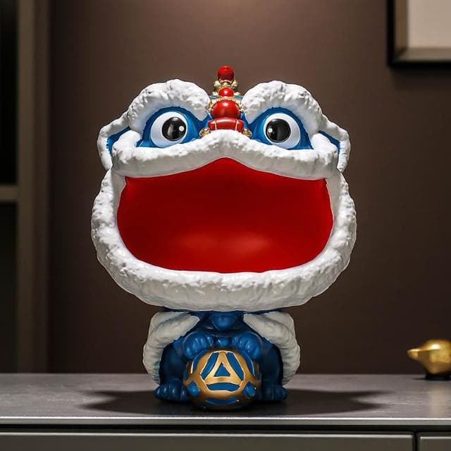 國潮醒獅入戶進門玄關放鑰匙收納擺件客廳裝飾品搬家喬遷新居禮物