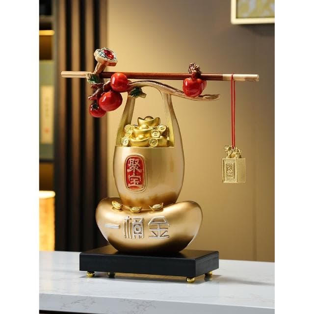 一桶金稱心如意擺件貔貅元寶喬遷禮物客廳電視機酒櫃裝飾品新中式