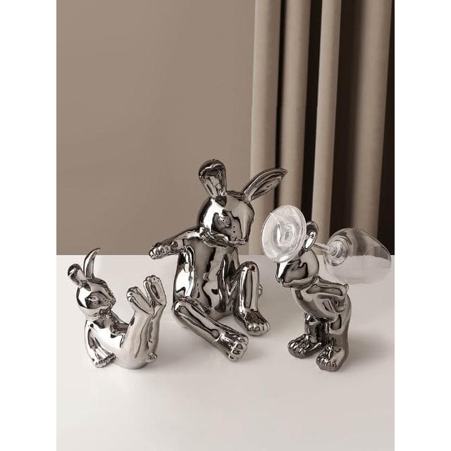 北歐創意兔子酒架酒櫃裝飾品擺件結婚禮物搬家喬遷新居禮品