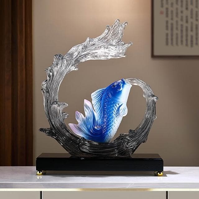 風生水起年年有魚葫蘆擺件入門玄關客廳高檔喬遷新居房禮物裝飾品