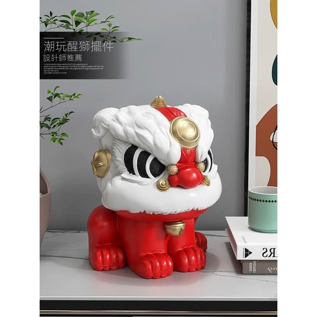 國潮舞獅醒獅裝飾擺件客廳玄關酒櫃家居飾品店鋪開業禮物喬遷禮品