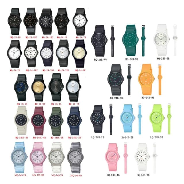 【CASIO 卡西歐】KARAFURU CASIO卡西歐男女經典MQ-24基本必備款簡約時尚風格MQ-24UC MQ-24S LQ-24B-4B