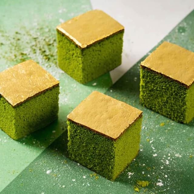 金錦町 抹茶金箔蜂蜜蛋糕 天然蜂蜜製作 日式五三燒⿈⾦比例⼯法 蜂蜜蛋糕 抹茶蛋糕 蛋糕 禮盒
