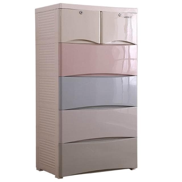 65面寬ABS加大抽屜式收納櫃加厚五斗櫃塑膠寶寶嬰兒衣服儲物櫃