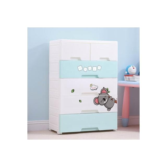 58cm塑膠卡通考拉收納櫃兒童家用多層抽屜式寶寶衣櫃嬰兒櫃儲物櫃