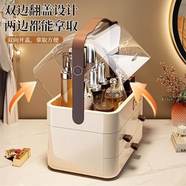Gooday✨新品優惠 化妝品收納櫃 保養品收納 化妝品收納 防塵收納櫃 化妝收納櫃 多功能收納櫃 杯子收納櫃 收納櫃