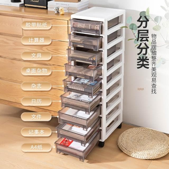 ✨含稅免運✨移動式多層抽屜櫃 收納櫃 多層抽屜櫃 3層收納櫃 a4資料櫃 桌下雜物儲物櫃 保養品收納 化妝品收納櫃
