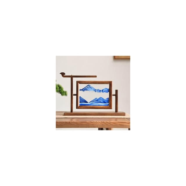 手工製作精細 異麗新中式實木沙漏流沙畫擺件辦公室客廳高級感裝飾品喬遷禮物