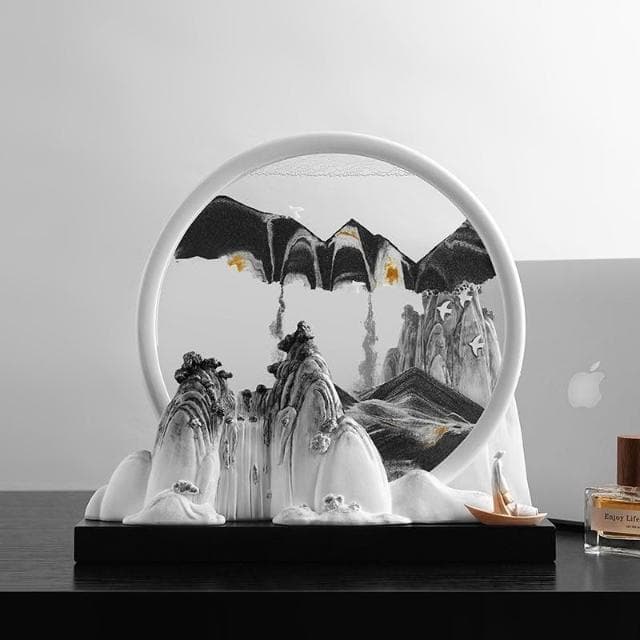 2.2萬人回購該品牌 貝漢美萬重山流沙畫擺件高級感小眾客廳玄關酒櫃裝飾桌面喬遷禮物