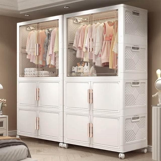 兒童衣櫃寶寶衣服收納箱嬰兒衣櫥家用大容量儲物櫃零食玩具收納櫃