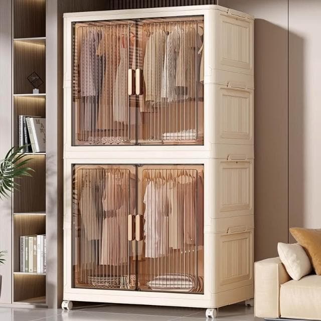 收納櫃子置物櫃家用塑膠免安裝多層雜物簡易衣櫃嬰兒衣服寶寶衣櫃