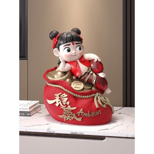 哪吒擺件穩贏招財朋友開業禮物公司店鋪前臺裝飾家居喬遷新居禮品