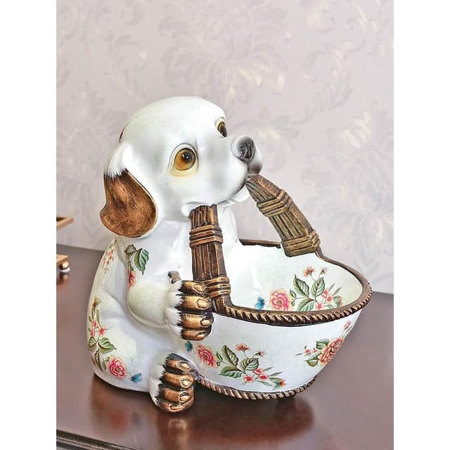 招財狗狗鑰匙收納玄關擺件家居飾品門口美式客廳裝飾擺設喬遷禮物