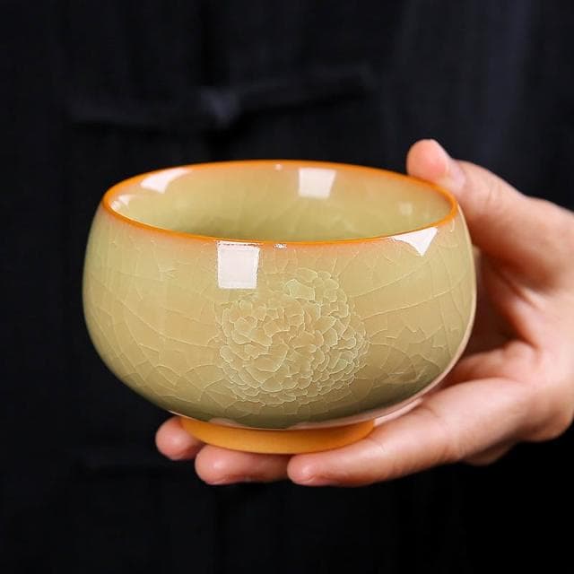 新款冰裂紋茶杯主人杯單杯子開片高檔禪定杯陶瓷功夫茶具茶盞送禮