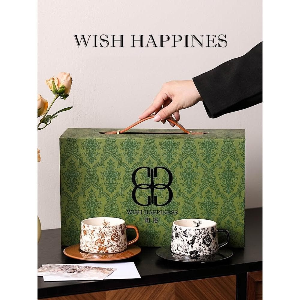 咖啡杯禮盒裝喬遷閨蜜生日新婚情侶對杯禮物年會禮品定制