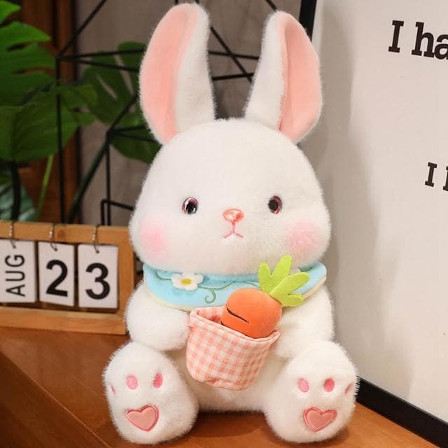 可愛卡通胡蘿蔔長耳兔公仔愛妮兔抱枕布娃娃兒童玩偶毛絨生日禮物