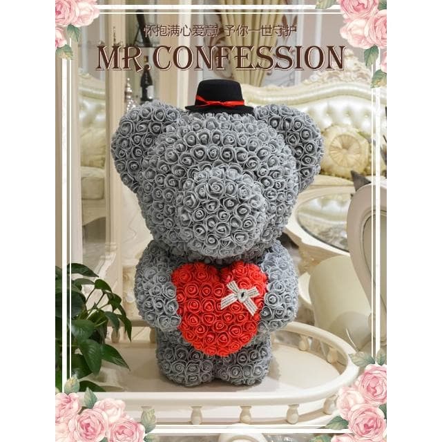 女生日送女友朋友永生玫瑰花小熊情人節新婚送老婆的520禮物網紅