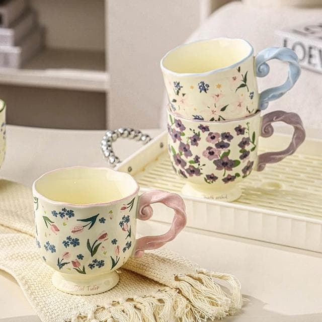 Jimi 集米 精緻下午茶杯子套装 高顏值陶瓷杯 家用喝水壶杯子 客厅水杯茶杯 喬遷新居禮物